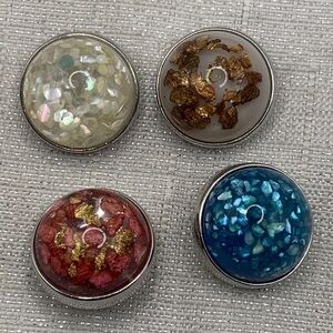 💗Domed - Ginger Snaps & Co. Snap Button Charms - Set of 4